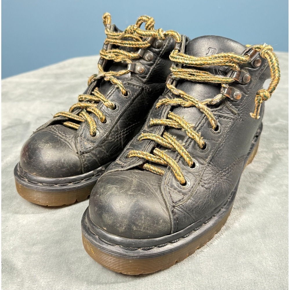 Dr Martens Boots Womens UK6 US8-8.5 Black Leather Bouncing Soles England Grunge